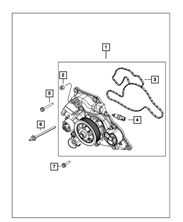 Joint pompe à eau 6.1L SRT8 - MOPAR 4792922AA – Image 2
